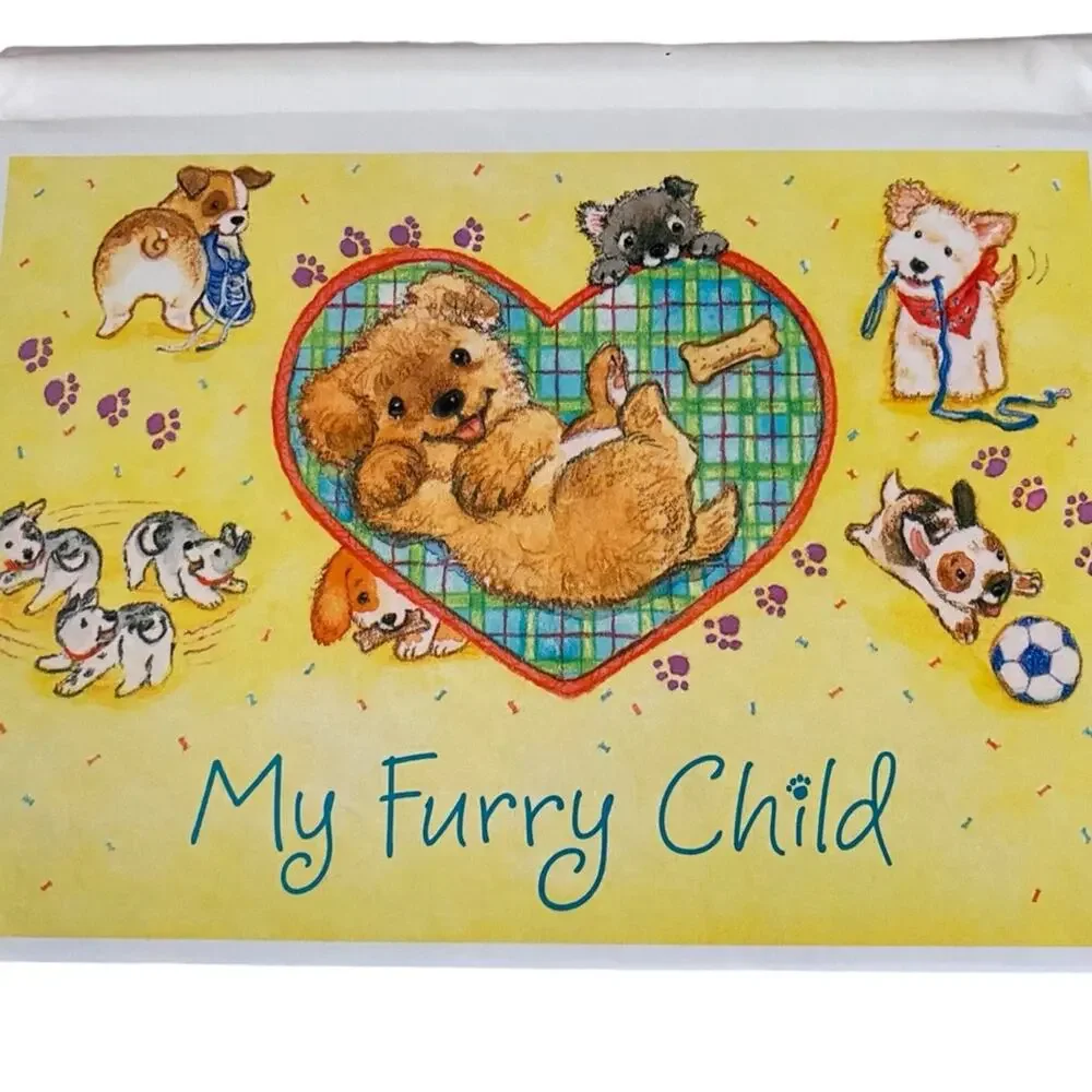 Hallmark My Furry Child Pet Photo Album Dog Puppy Spiral Holds 24 Photos NWOT